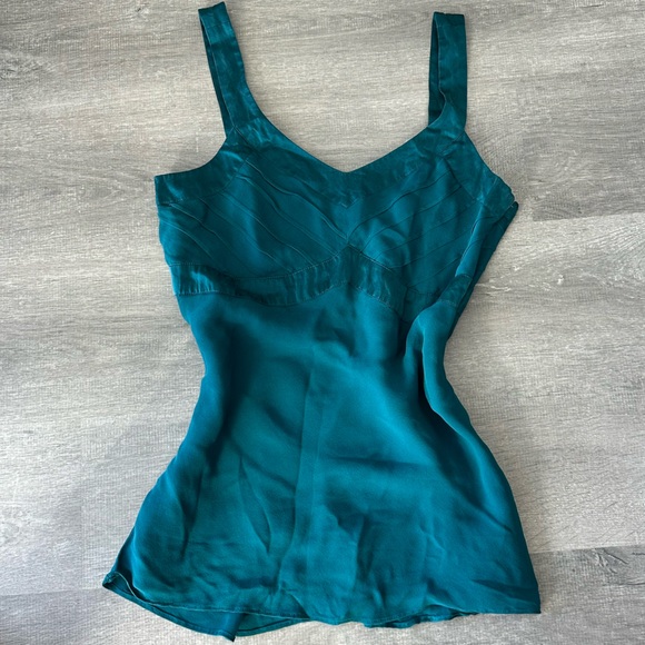 RW&CO. Tops - Y2K RW&CO Blue Silk Cami Tank